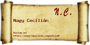Nagy Cecílián névjegykártya